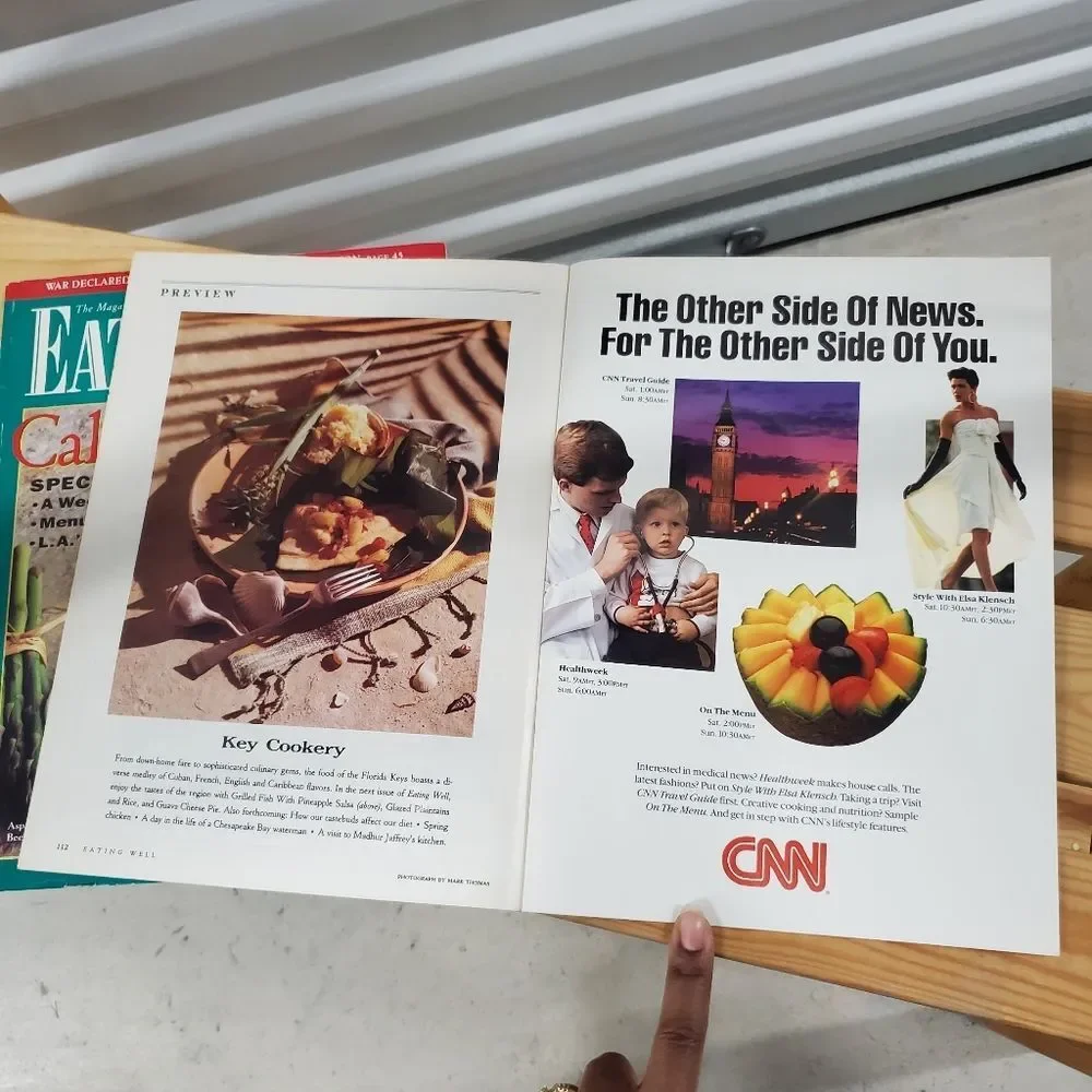 Eating Well Vintage Magazine of Food & Health Cookbook 1992 & 1993 Recipe Books